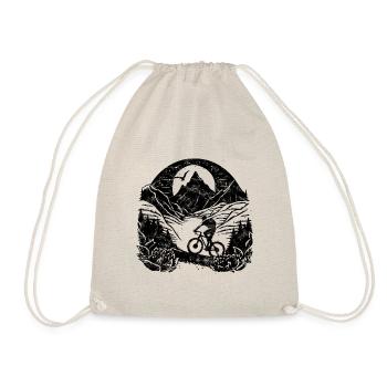mountain bike, bicycle, bike, cyclist, mountains - Drawstring Bag - nature - Front