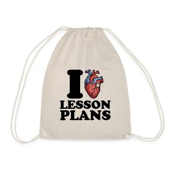 I love lesson plans - Drawstring Bag - nature - Front