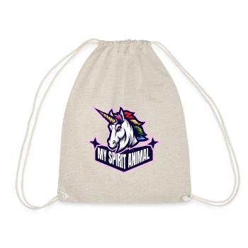Unicorn is my spirit animal - Drawstring Bag - nature - Front
