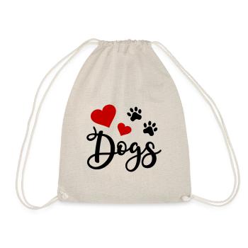 Chien Patte Patte Patte Chien J’aime Chiens Coeur - Sac de sport léger - nature - Devant