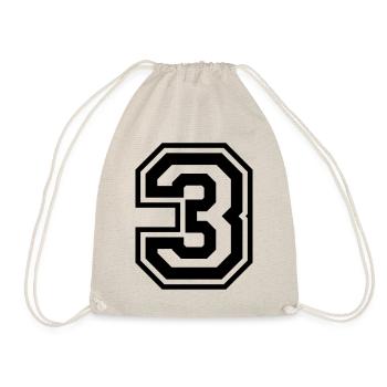 3 Number number - Drawstring Bag - nature - Front