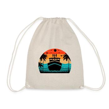 Retro Sunset Boat - Sac de sport léger - nature - Devant