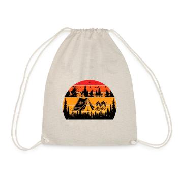 Camping Vintage Sunset Retro - Turnbeutel - Natur - Vorne