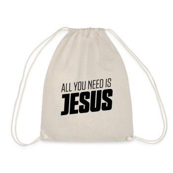 jesus spruch glaube - Turnbeutel - Natur - Vorne
