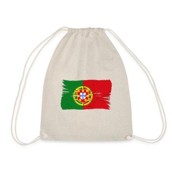 Drapeau du Portugal Utilisé Look Drapeau portugais - Sac de sport léger - nature - Devant
