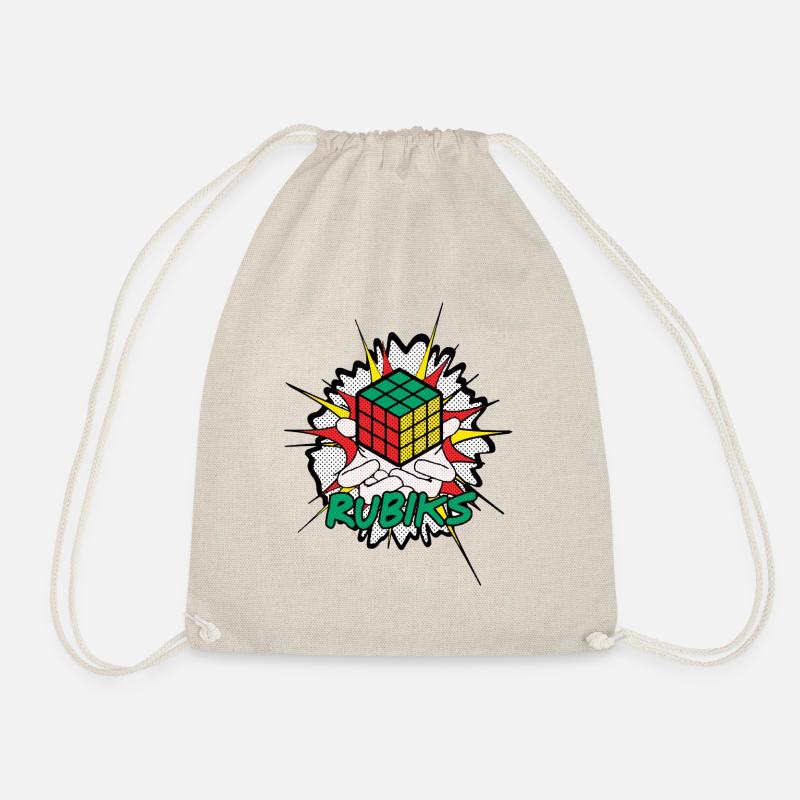 Rubik's Cube Explosion - Drawstring Bag - nature