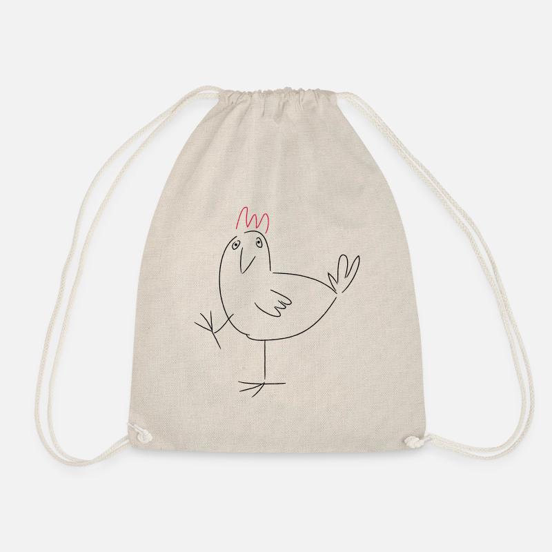 Huhn auf einem Bein - Turnbeutel - Natur