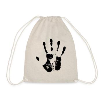 Black Hand - Drawstring Bag - nature - Front