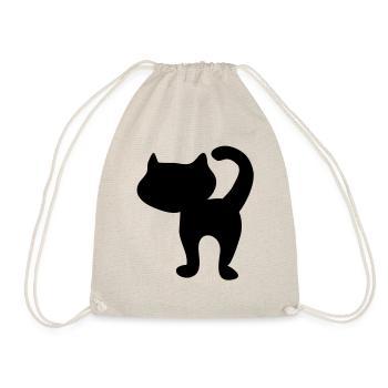 kitten_silhouette - Drawstring Bag - nature - Front