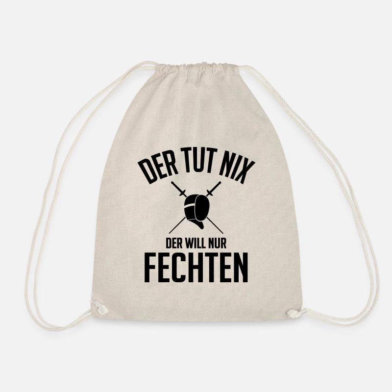Der will nur fechten - Turnbeutel - Natur