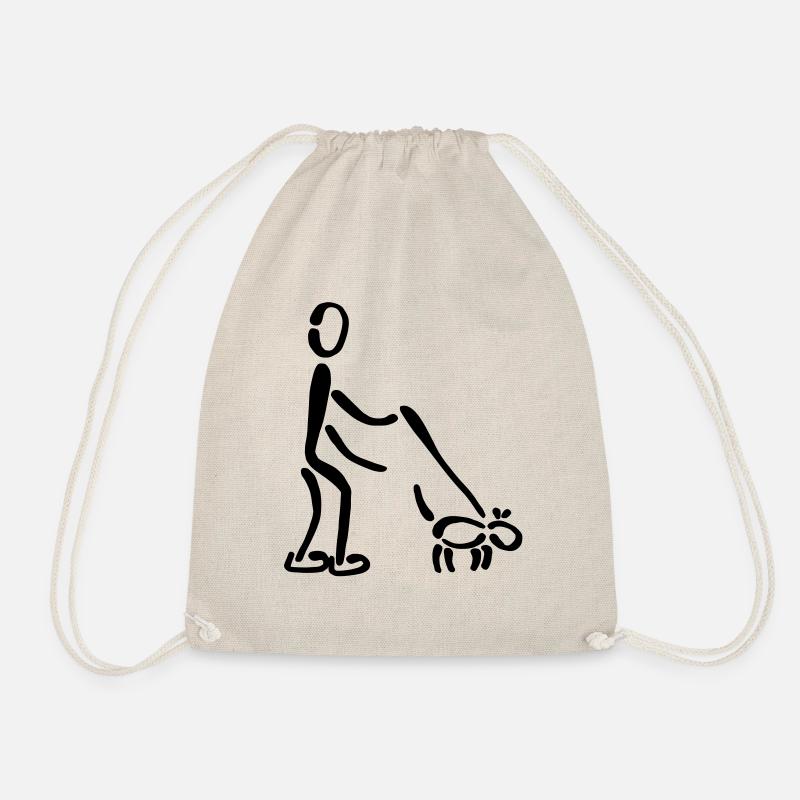Walkies dog - Drawstring Bag - nature