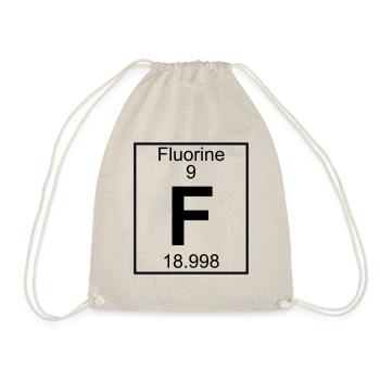 Periodic table element 9 - F (fluorine) - BIG - Sac de sport léger - nature - Devant