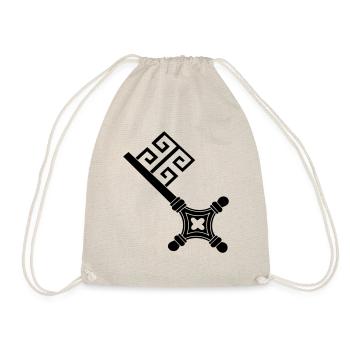 vintage bremen key vector drawing keys - Drawstring Bag - nature - Front