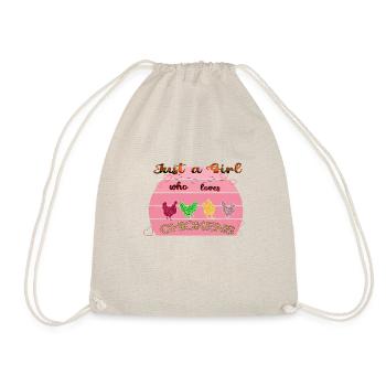 Juste une fille qui aime les poulets - Sac de sport léger - nature - Devant