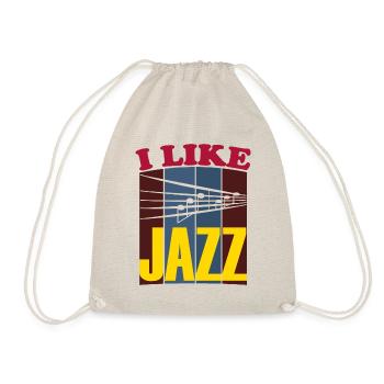 I like Jazz white - Drawstring Bag - nature - Front