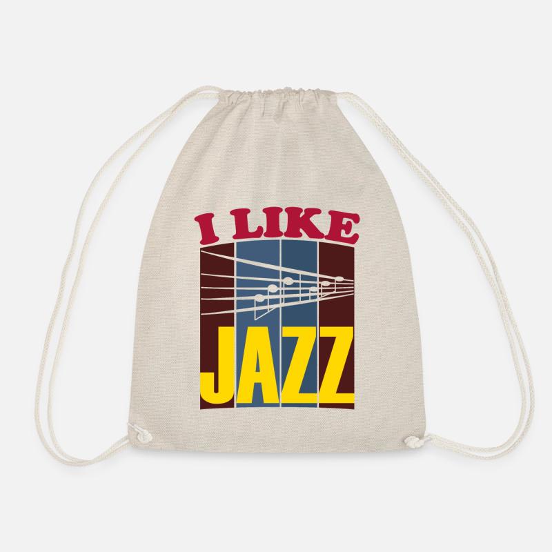 I like Jazz white - Drawstring Bag - nature