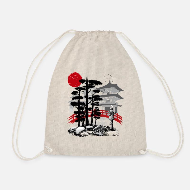 Tempel mit Zen-Garten - Turnbeutel - Natur