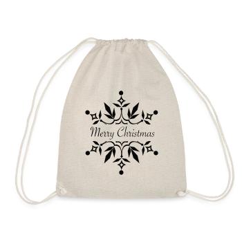 Merry Christmas Flake - Drawstring Bag - nature - Front