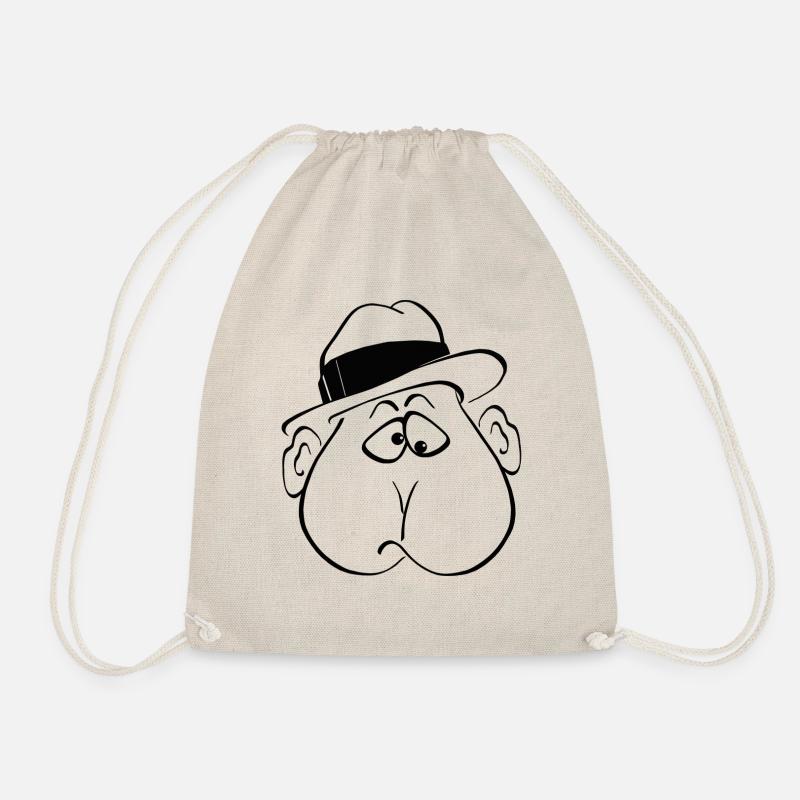 Face with hat - Drawstring Bag - nature