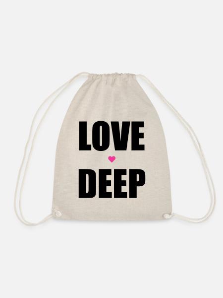 Love Deep - Drawstring Bag - nature