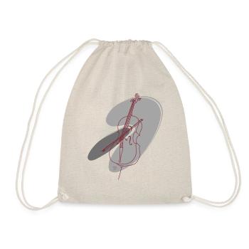 « Cello », Boho Line Art Design, série « Music » - Sac de sport léger - nature - Devant
