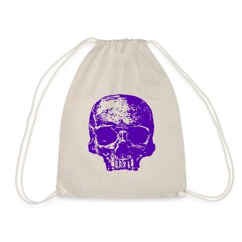 Purple Skull - Drawstring Bag - nature - Front