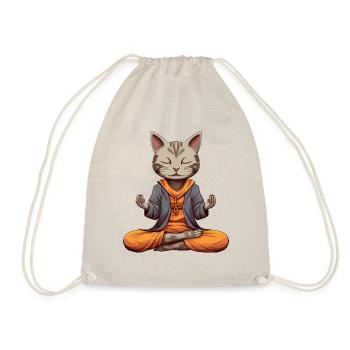 Yoga Cat - Drawstring Bag - nature - Front