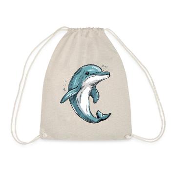 kleiner Delfin - Turnbeutel - Natur - Vorne