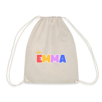 Emma! Customizable - Drawstring Bag - nature - Front