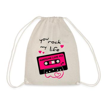 love mix tape - Turnbeutel - Natur - Vorne