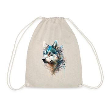 Siberian Husky 01 - Drawstring Bag - nature - Front