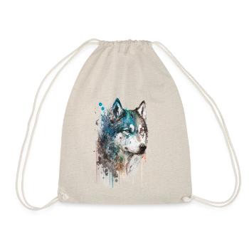 Siberian Husky 2 - Drawstring Bag - nature - Front