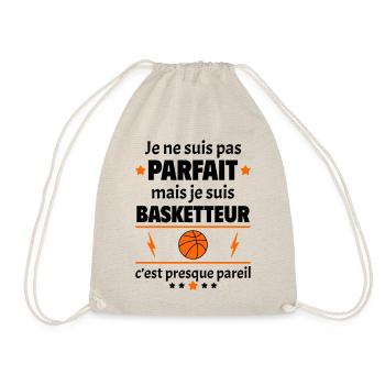 Pas parfait mais basketteur, fête des pères, noël - Sac de sport léger - nature - Devant