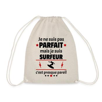 Pas parfait mais surfeur, fête des pères, noël - Sac de sport léger - nature - Devant