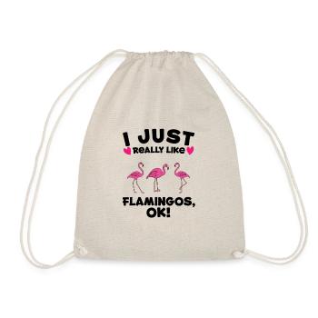 Flamingo Pink Flamingo Flamingo Gift - Drawstring Bag - nature - Front