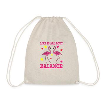 Flamingo Pink Flamingo Flamingo Gift - Drawstring Bag - nature - Front