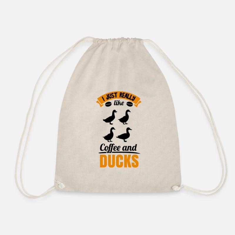 Duck Quitsche Duck Erpel Duck Yellow Rubber Duck - Drawstring Bag - nature