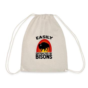 Bison Buffalo Water Buffalo National Park - Drawstring Bag - nature - Front