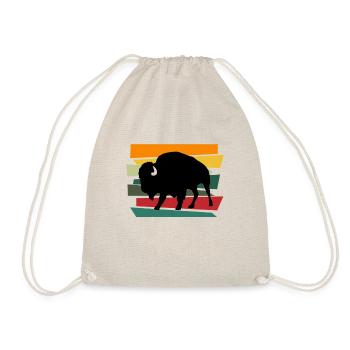 Bison Buffalo Water Buffalo National Park - Drawstring Bag - nature - Front