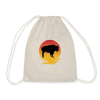 Bison Buffalo Water Buffalo National Park - Drawstring Bag - nature - Front