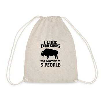 Bison Buffalo Water Buffalo National Park - Drawstring Bag - nature - Front