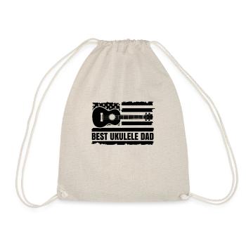 Ukulele Hawaii Uke Guitar Music Hawaiian Gift - Drawstring Bag - nature - Front
