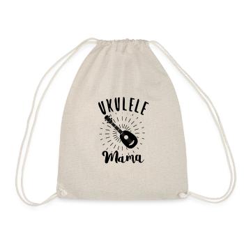 Ukulele Hawaii Uke Guitar Music Hawaiian Gift - Drawstring Bag - nature - Front