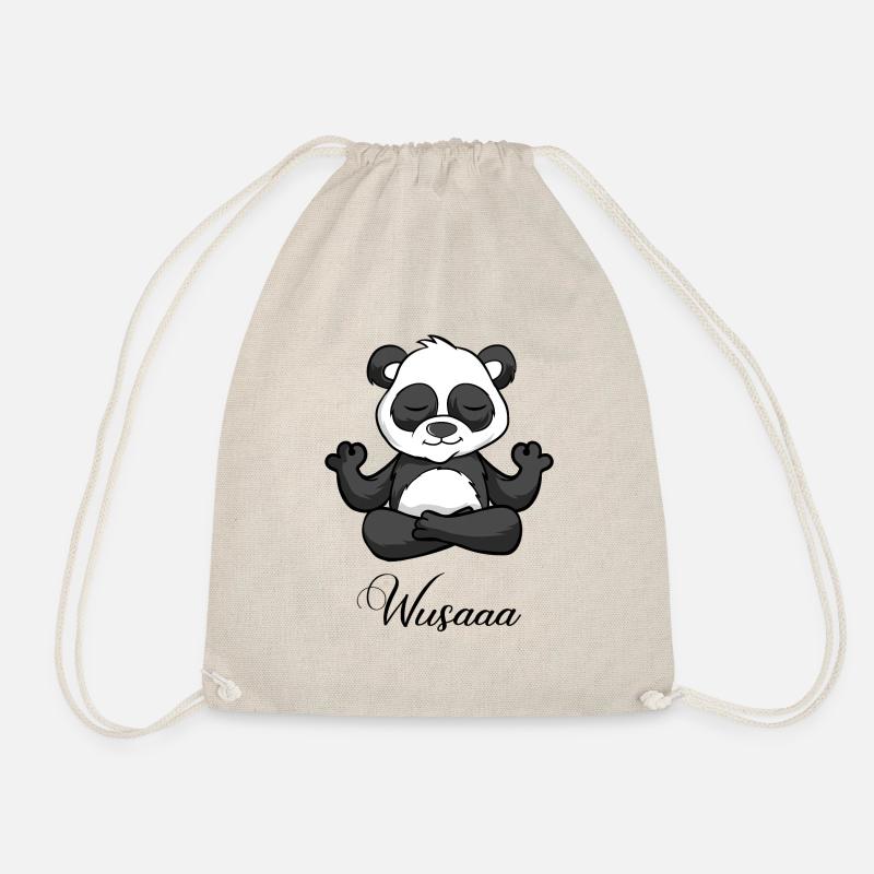 Auszeit Durchatmen Wusaaa Panda - Turnbeutel - Natur