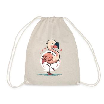 Flamingo Fun - Drawstring Bag - nature - Front