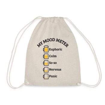 My Mood Meter (Beer Drinker / V1 / POS) - Drawstring Bag - nature - Front