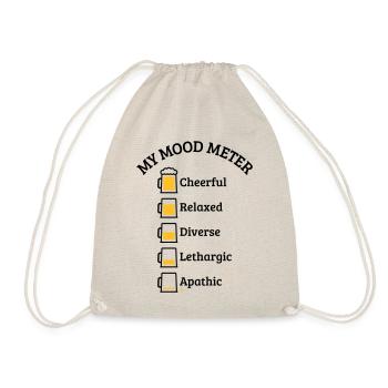 My Mood Meter (Beer Drinker / V3 / POS) - Drawstring Bag - nature - Front