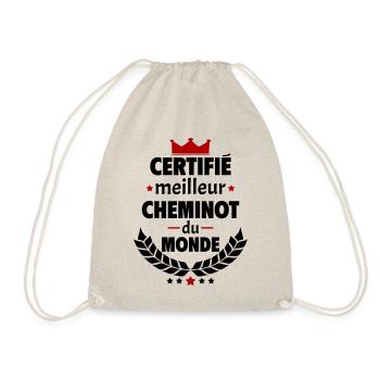 Certifié meilleur cheminot du monde,fête des pères - Sac de sport léger - nature - Devant