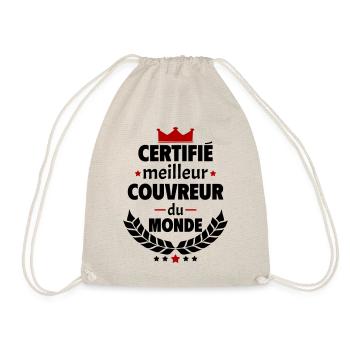 Certifié meilleur couvreur du monde, cadeau noël - Sac de sport léger - nature - Devant