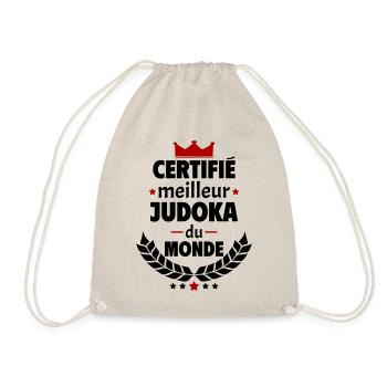Certifié meilleur judoka du monde, cadeau de noël - Sac de sport léger - nature - Devant